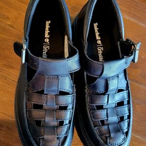 Timberland Womens Stone Street Platform Buckle, Black